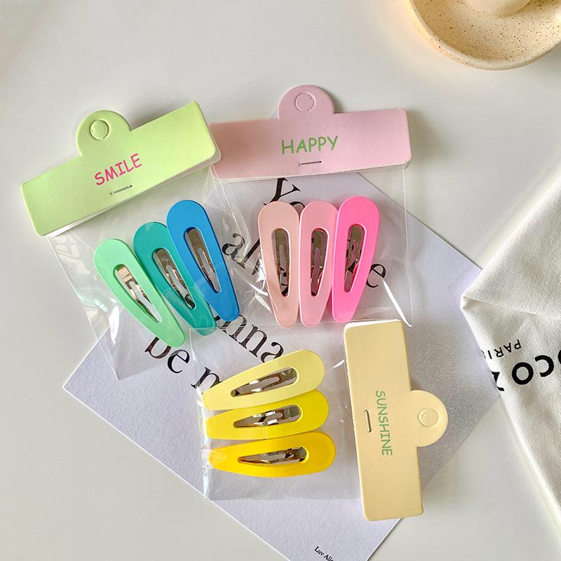 3pc Fashion Cute Bright Color BB Hairpin Hair Side Clips for Girls Women Kids Childs Ladies Gift Party Hair Accessories
