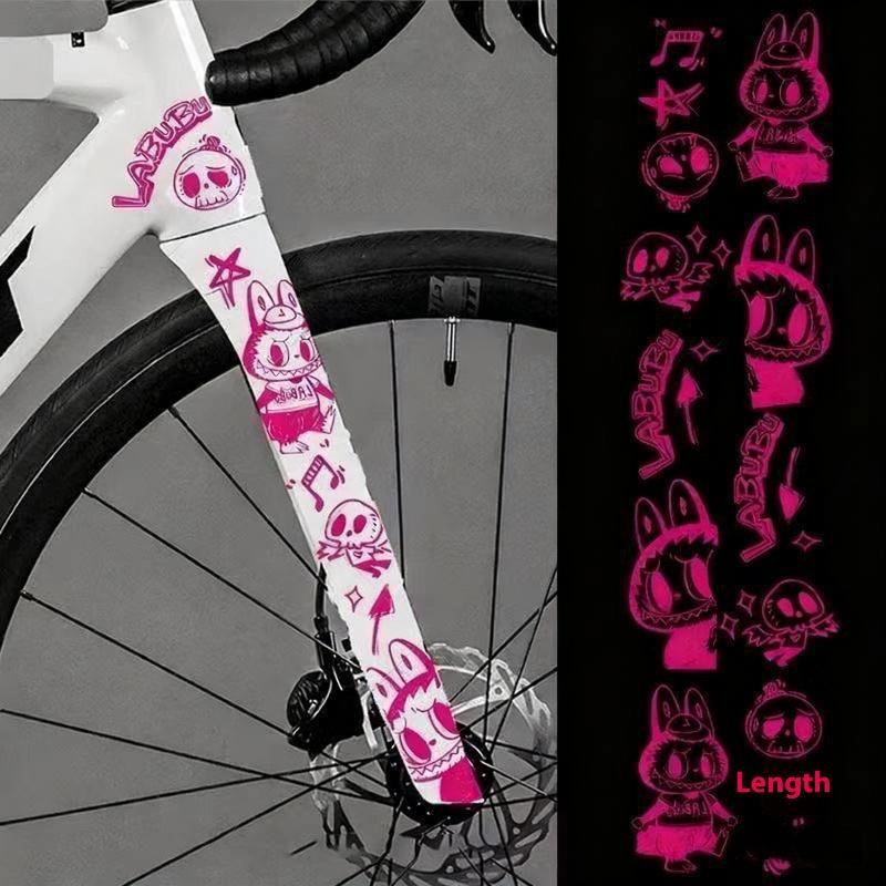 1 Set MTB Rennrad Rahmen Aufkleber Cartoon DIY Reflektierend Wasserdicht Fahrrad Aufkleber Für Fahrrad Rahmen Oberrohr