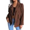 Women S Casual Corduroy Blazer Coat For Daily Wear