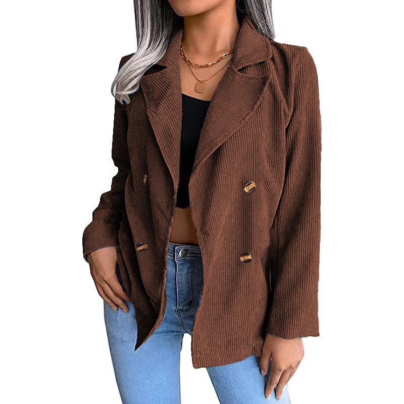 Women S Casual Corduroy Blazer Coat For Daily Wear