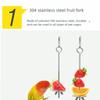 2Pcs Rust-proof Bird Cage Food Holder Parrot Fruit Skewers  For Macaw Parakeet Parrot Budgie