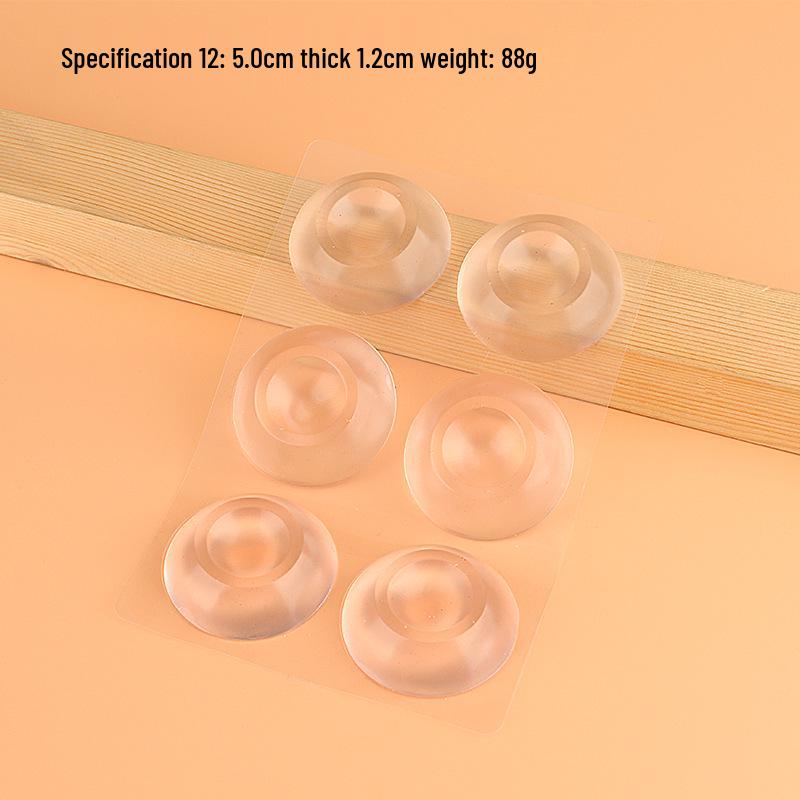 Reusable Transparent Silicone Anti-Collision Strip & Non-Slip Pad for Cabinets, Drawers, Glass, and Walls