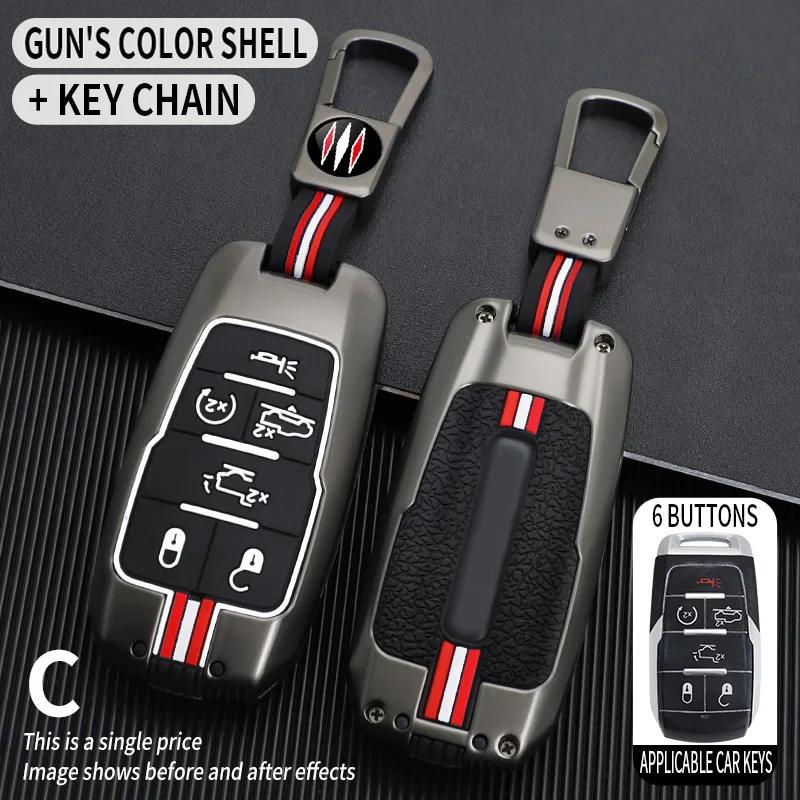 Zinc Alloy Car Key Case Remote Fobs Cover Keychain Accessories For Dodge Ram 1500 2500 3500 4500 5500 Pickup