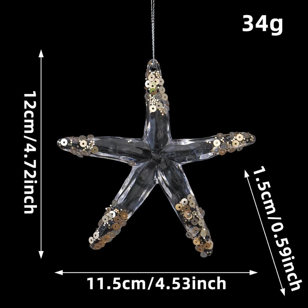 Transparent Christmas Tree Pendant Hanging Loop Snowflake Ornament  Holiday Party Decor