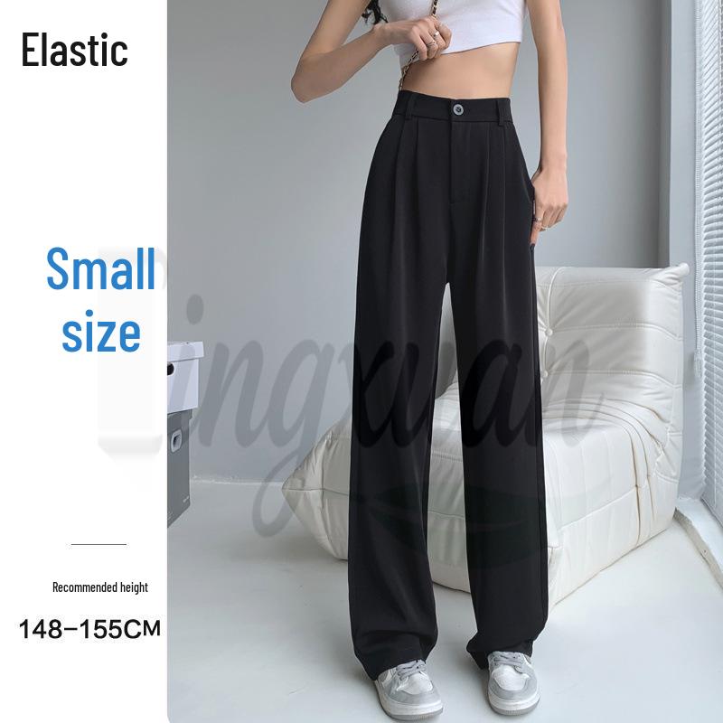 Ice Silk Women s High-Waist Loose Wide-Leg Pants for Summer 2026 S