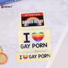 I LOVE GAY PORN Car Stickers Funny LGBTQ Rainbow Decoration Warning Reflective Decal Personality Trunk Bumper Sticker