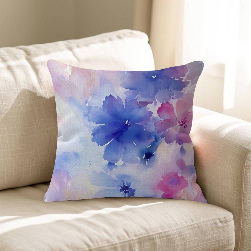 Splashing Ink Flower Pillow Anime Pillow Sofa Bed Head Pillow Cover Cushion Cover 45x45 Cm Fashion