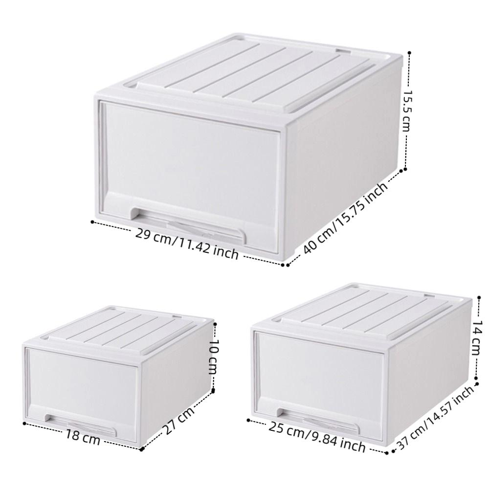 Plastic Drawer Storage Box Combinable Bedside Storage Containers  Wardrobe