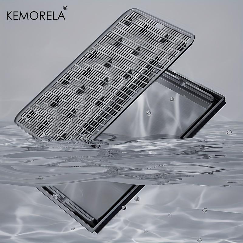 KEMORELA EXtra Large Stainless Steel Cat Litter Box with Lid - Enclosed LitterPan High-Sided Resistant Leak-Proof Cat Litter Mat