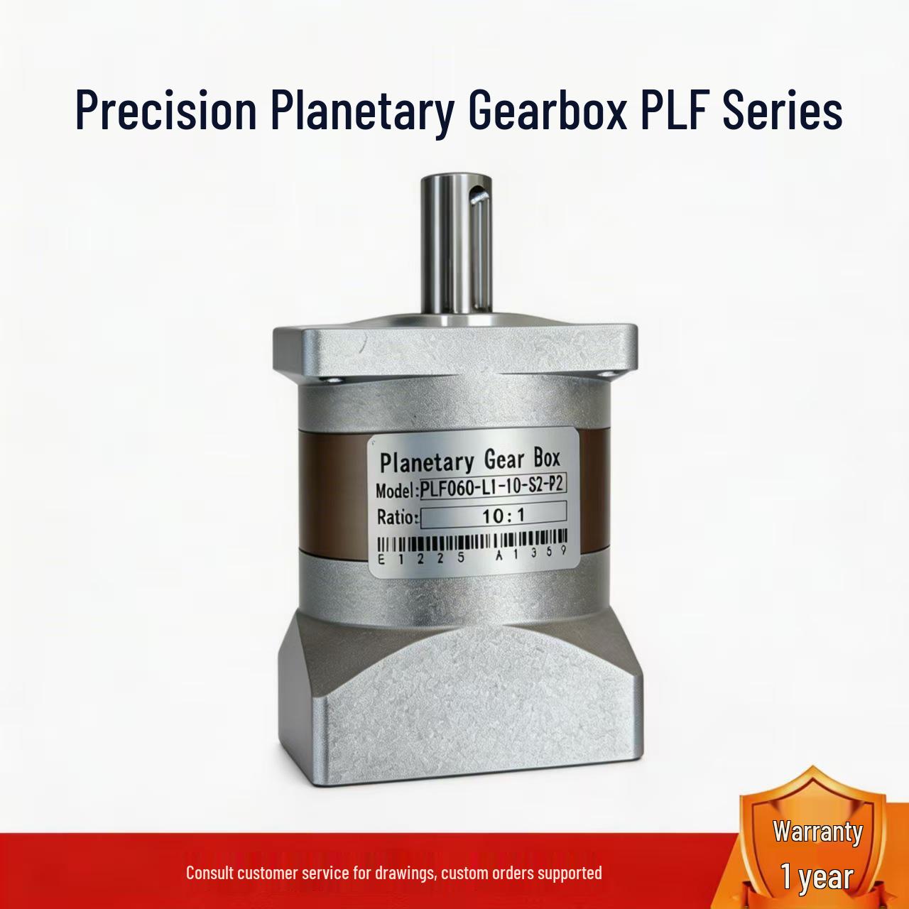 

PLF060 10:1 Precision Planetary Gearbox with Servo Stepper Motor Reducer - 1 Year Warranty L1-5-S2-P2