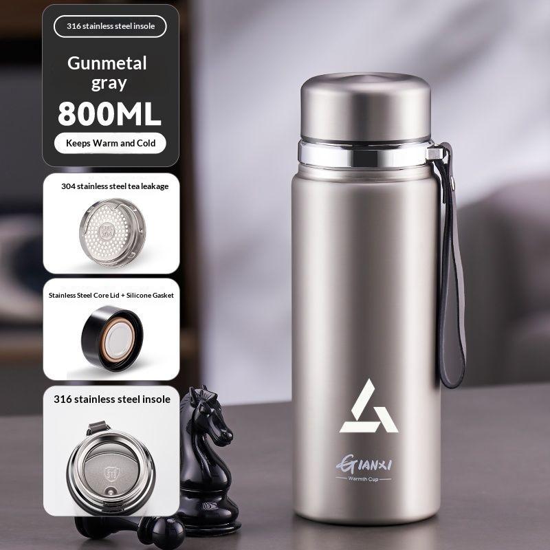 

Gianxi Tea Separation Insulated Cup Winter Men S Large Capacity Portable Tea Cup 316 Stainless Steel High End Business Cup 800-1000ml