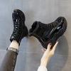 Cold Winter Shoes Women Waterproof Snow Boots Warm Cotton Shoes Ladies Ankle Boots Platform Non-slip Height Increasing 7cm DX652