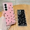 Süßer Stil Polka Glänzend Bling Kleiner Rosa Punkt Handyhülle für Samsung Z Fold 7 6 Galaxy Z Fold 5 4 Schlanke Kamera Schutzhülle