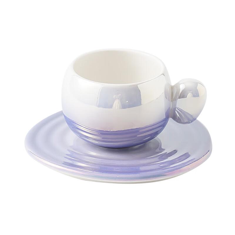 Shangqi Creative Gradient Ceramic Coffee Cup and Saucer Set