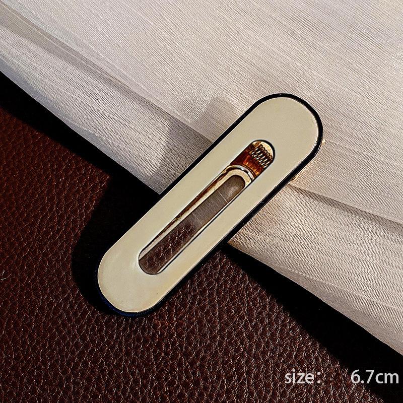 Traceless Hairpin Girl Instagram Checkerboard Black and White Hairpin Bangs Broken Hair Edge with Wavy Duck Beak Clip Vintage Hair Accessories