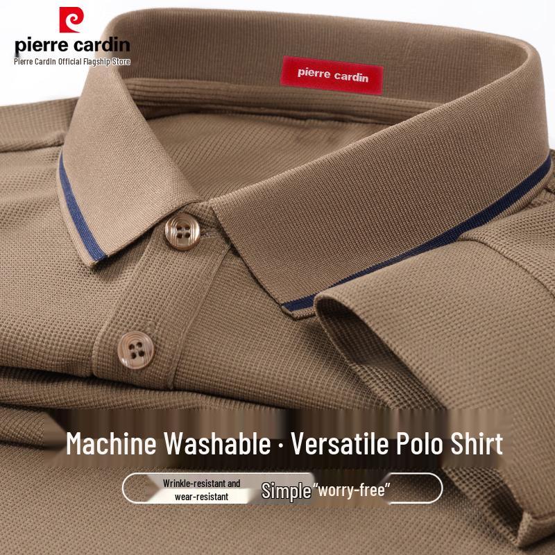 Pierre Cardin Men s Anti-Wrinkle Long Sleeve Business Casual Polo Shirt 170/M