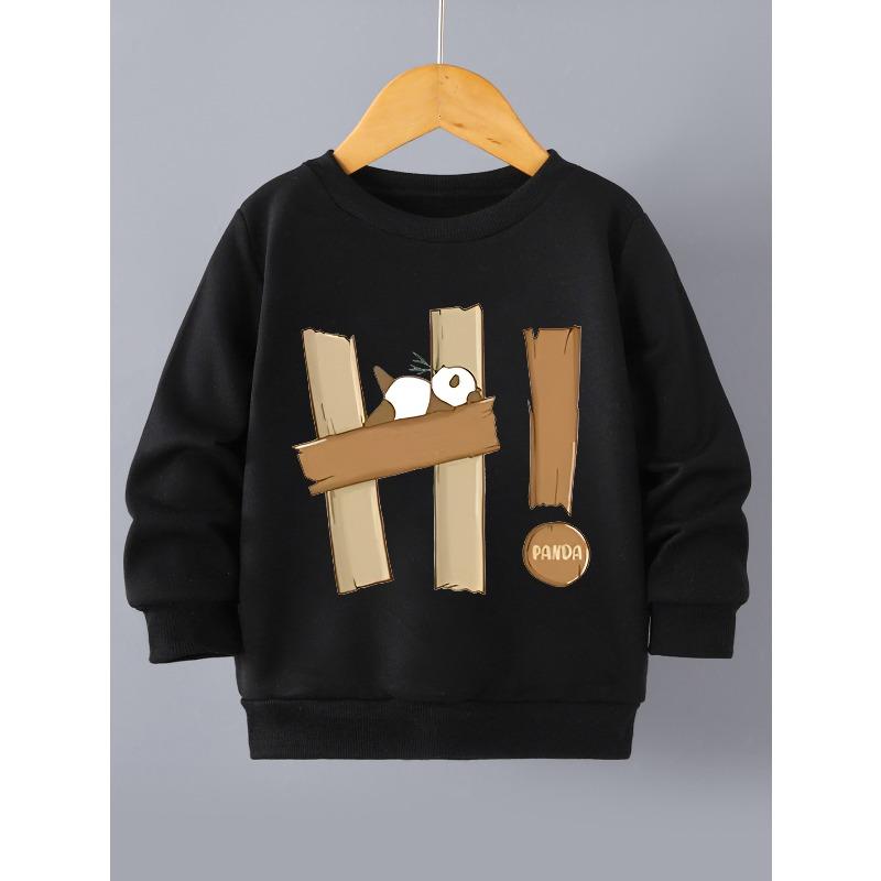 European sizes Fashionable Round-Neck Sweatshirt for Kids, Featuring Trendy Patterns And Prints. Suitable for Children Aged 3-10