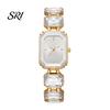 Fashionable Women Watch Ladies Bracelet Quartz Sparkling Rhinestone Rectangular Dial Faux Diamond Wristwatch for Elegant Jewelry Timepiece Stylish