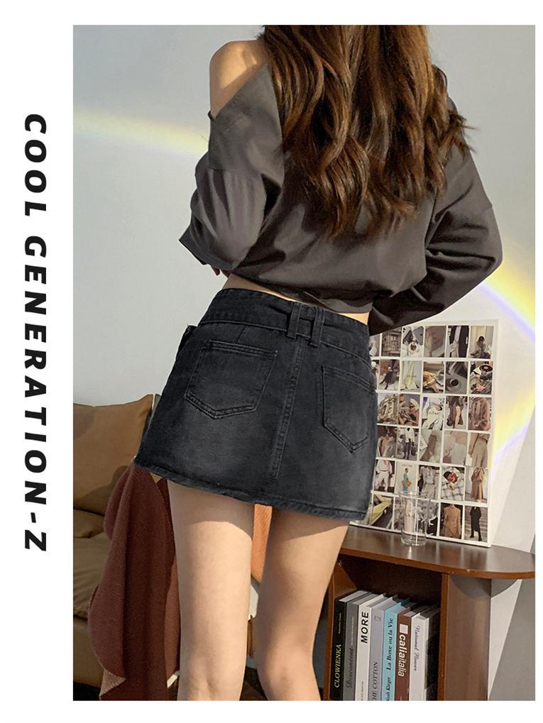 2023 Sweet Retro High-Waist Slim Skirt & Hot Pants for Spring & Autumn