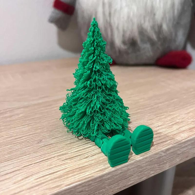 Small Christmas Tree Movable Joints Tabletop Christmas Tree Ornaments Home Decor Sculpture for Holiday Indoor Entryway Bedroom