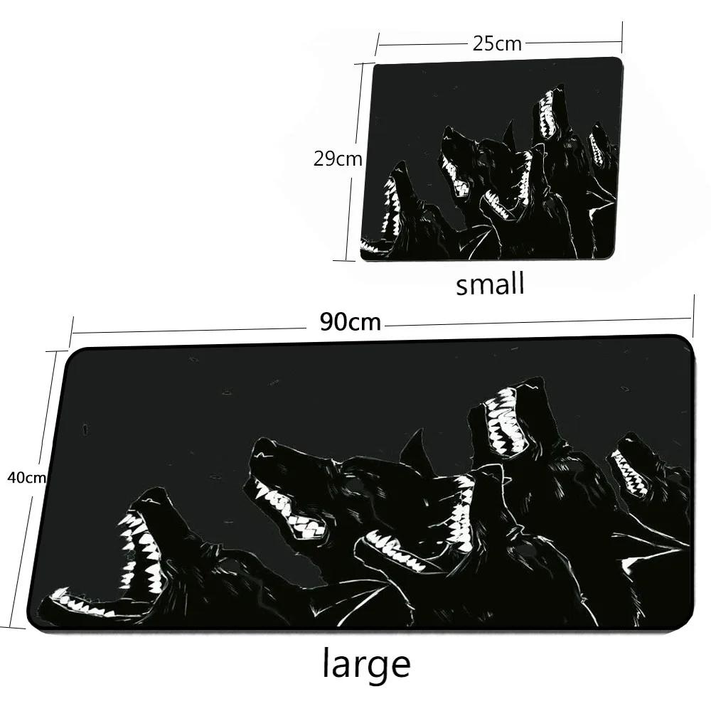 Animal Wolf Black Desk Mats Large Mouse Pad Laptop Gaming PC Gaming Accessories Gamer Desk Desktop for Csgo Gaming Mousepad 300x800x2mm