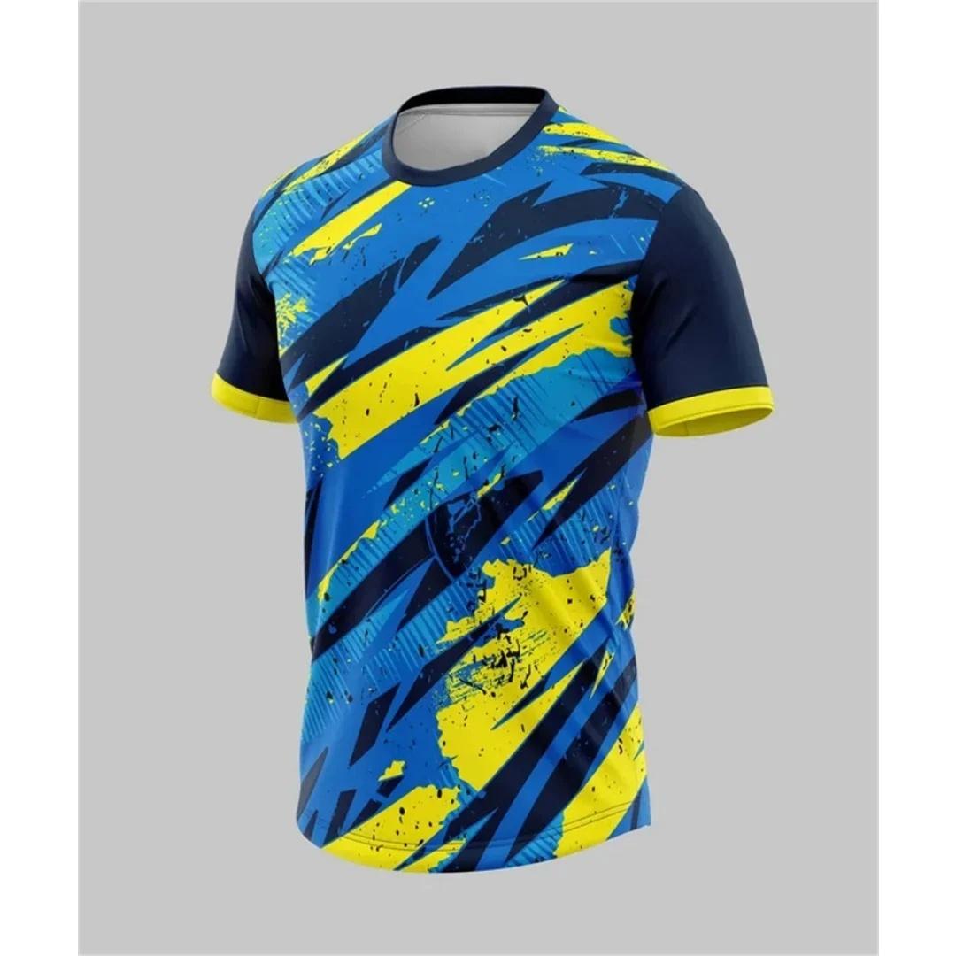 Mens Kids Football Badminton Tennis Jerseys 3D Printing Quick Dry Outdoor Sports T-Shirt Summer Activewear Tee XXS