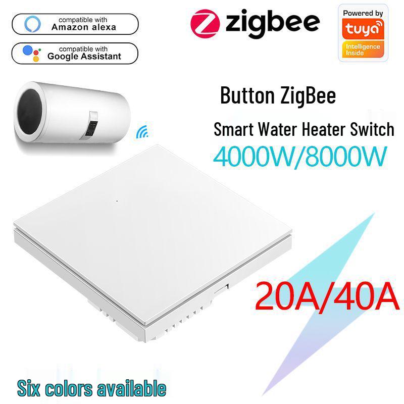 

EU Standard ZigBee Water Heater Wall Switch with Alexa Voice Control DS-108BZN (20A 4000W White)