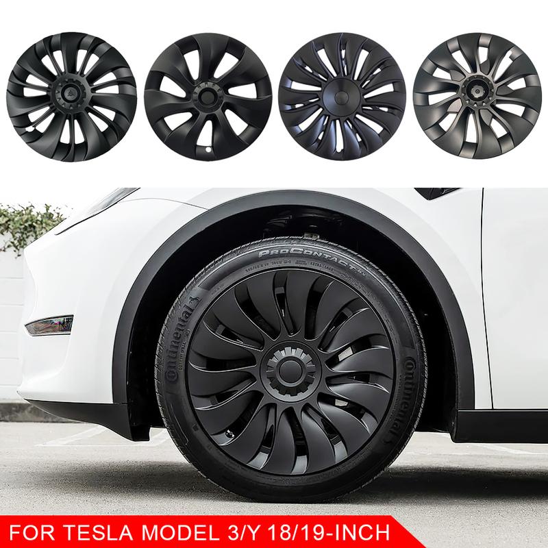 4PCS 18/19Inch Wheel Cover for Tesla Model 3/Y Hubcaps Replacement Steering Wheel Rim Protector Accessories Hub cap 2017-2023