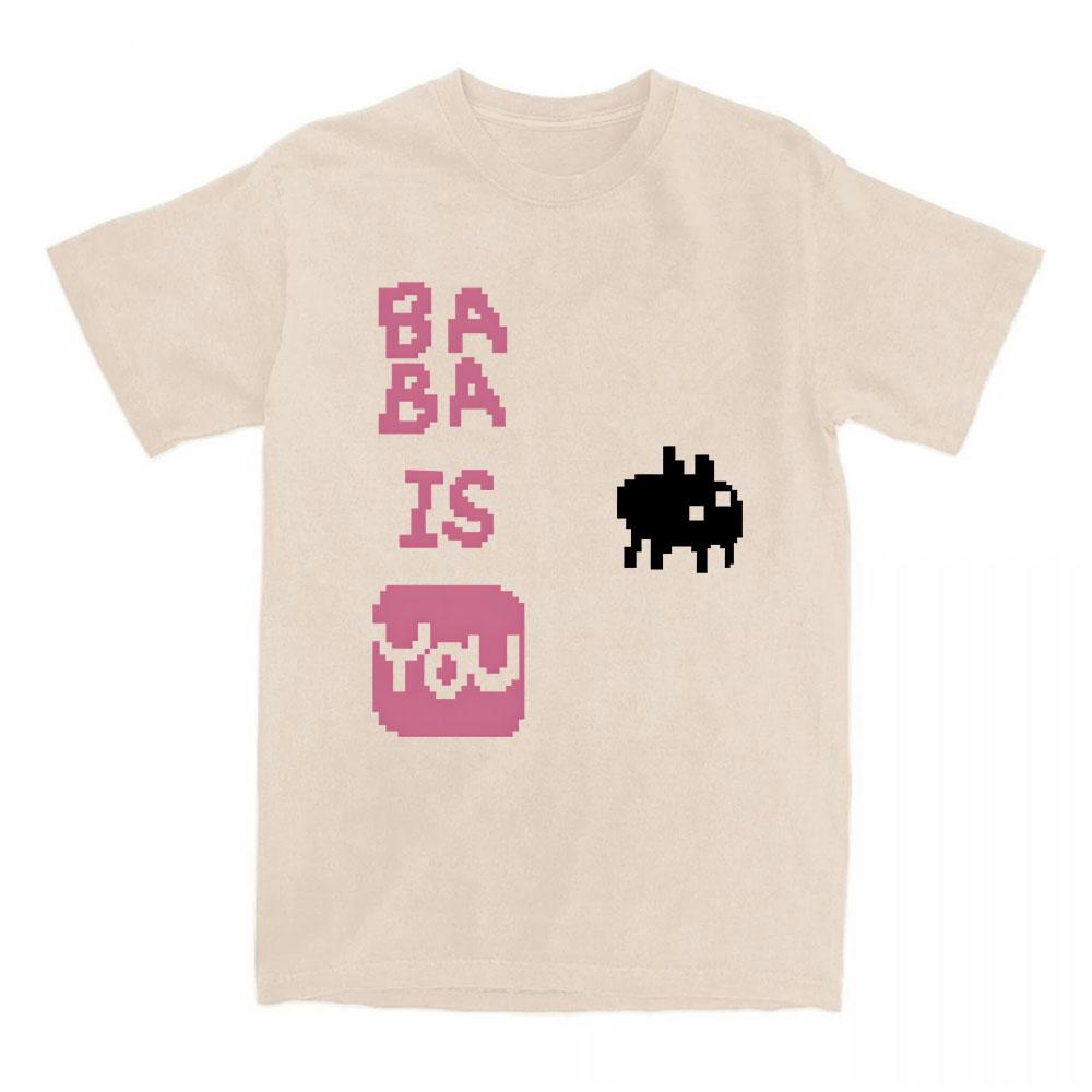 

Baba Is You Graphic Print Tshirt Oneck Short Sleeve Casual Women Tshirts Loose Summer Unisex Streetwear Game Cartoon Print Tee 2XL
