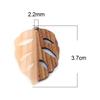 3 PCs/Lot Vintage Resin Wood Effect Leaf Pendants Wooden Plant Foil Charms For DIY Earring Charm Jewelry Making 3.7cm X 2.8cm