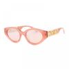 Moschino Sunglasses Cat Eye Full Rim Pink Frame And Pink Silver Mirror Lens Mos160 S035j2s Pink