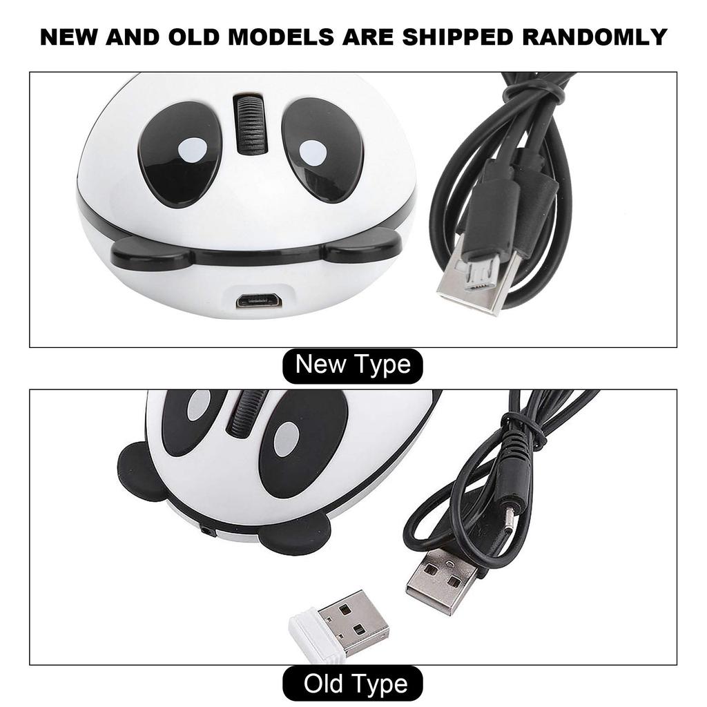 JGGLD Wireless Panda High Includes Receiver and USB Charging Cable Mouse, Compact, Quiet, 2.4GHz, 1200DPI, Design, Precision, Energy-Saving Mode,