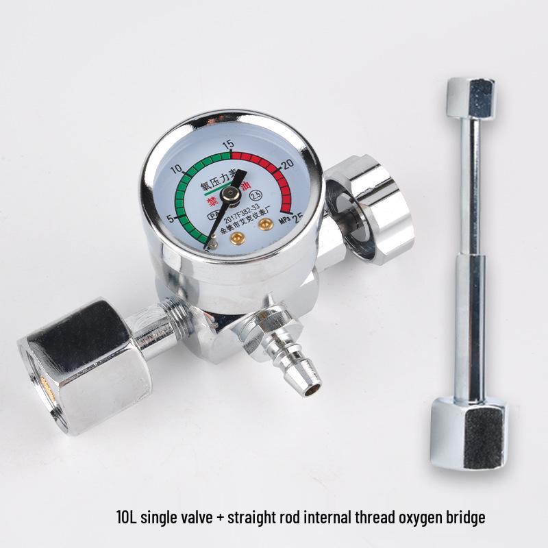 Household Oxygen Cylinder with Single Pressure Gauge Valve
