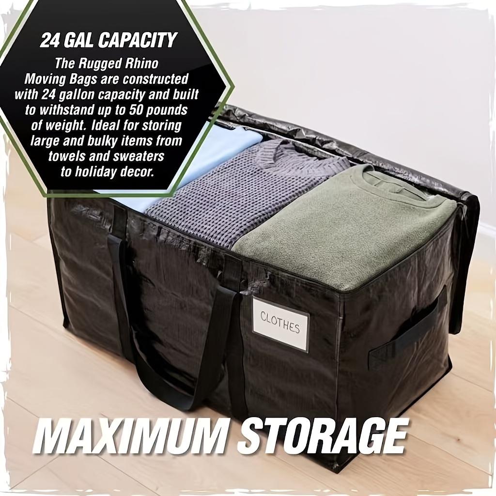 Heavy Duty Storage Bag With Zipper And Handles Large Moving Box Perfect For Moving College Dorm Travel Camping Christmas Decorat