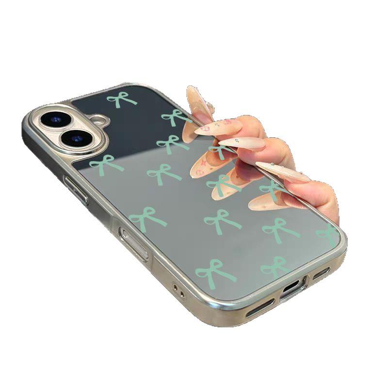 Bow Apple 11promax Mobile Phone Case iPhone11/11 Electroplating 11 Makeup Mirror 11 Case