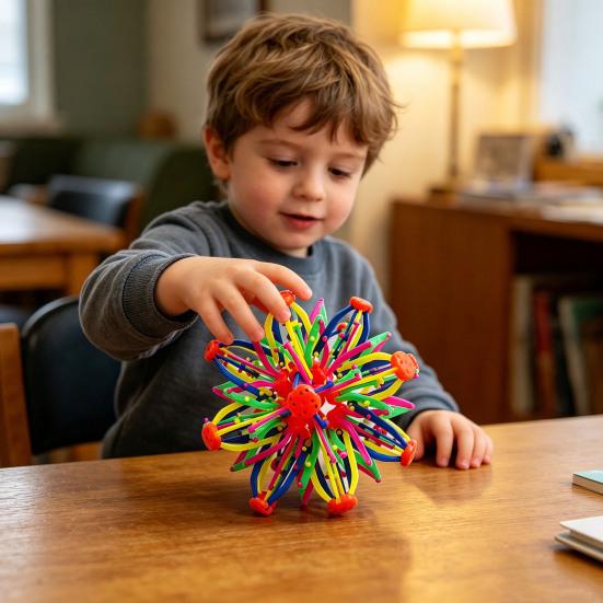 Magic Telescopic Ball for Kids Adults Expandable Deformable Sensory Fidget Ball Colorful Plastic Hand Exercise And Anxiety Relief