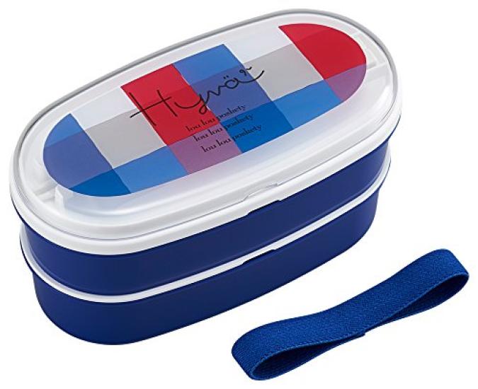 

OSK La Palette Lunch 2 Tier Box, (with dividers), Navy, PW-7 тёмно-синий