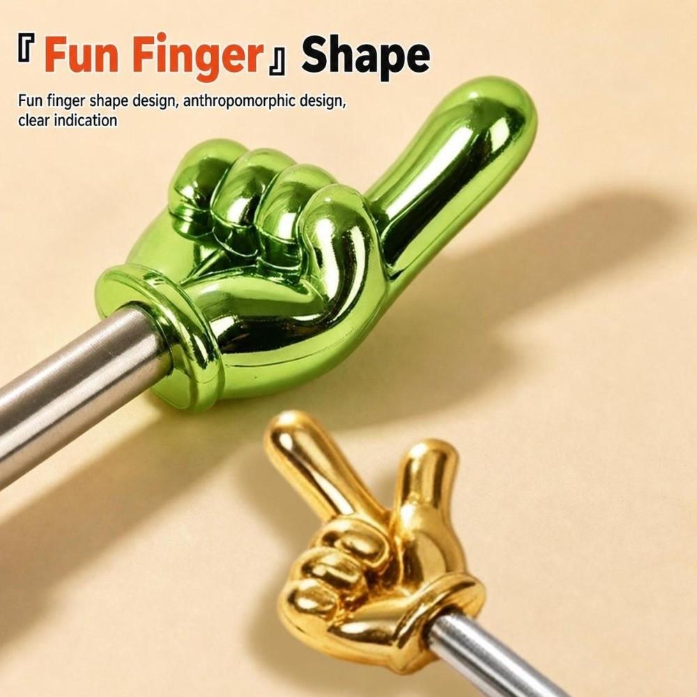 Durable Non-Slip Handle Retractable Reading Stick Finger Design Extendable Teaching Stick Pointing Rod Teacher Classroom Tool