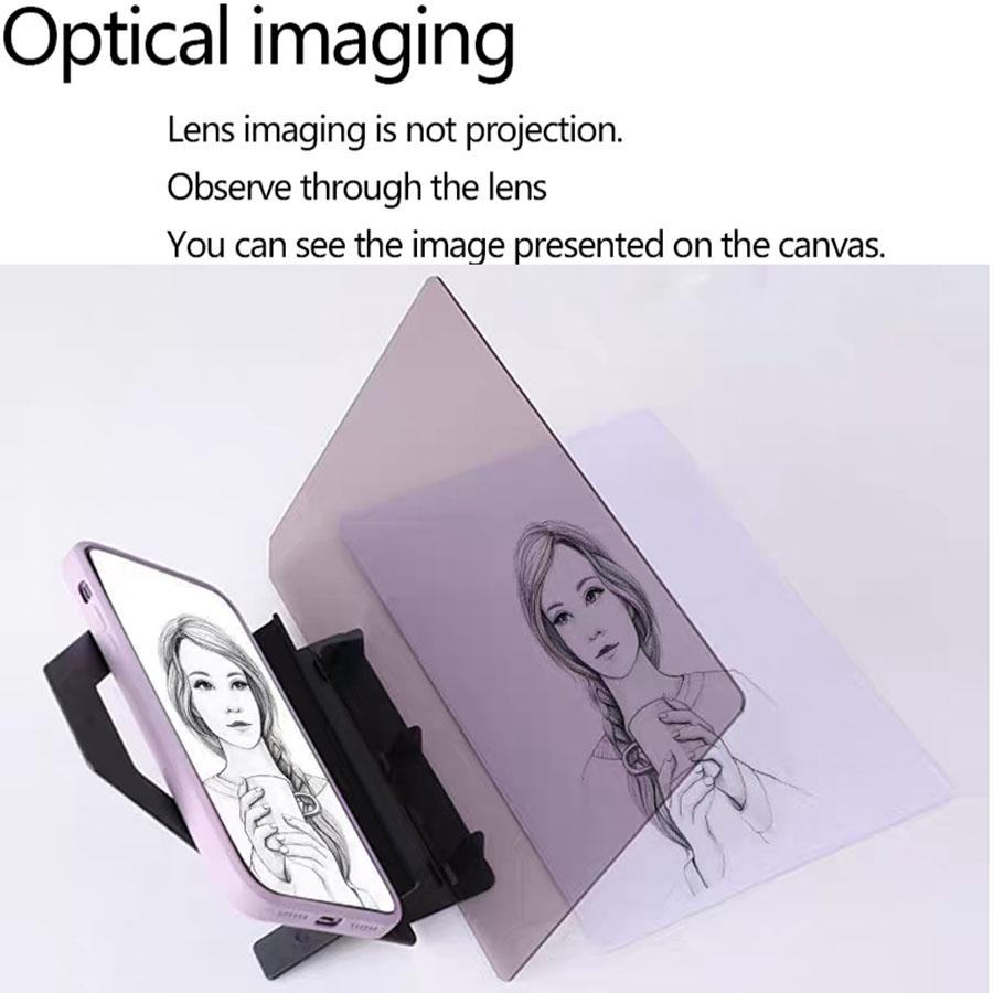 Portable Optical Drawing Copying Board Imitation Tracing With Projection Screen Learning Tool Suitable For Mobile Tablet