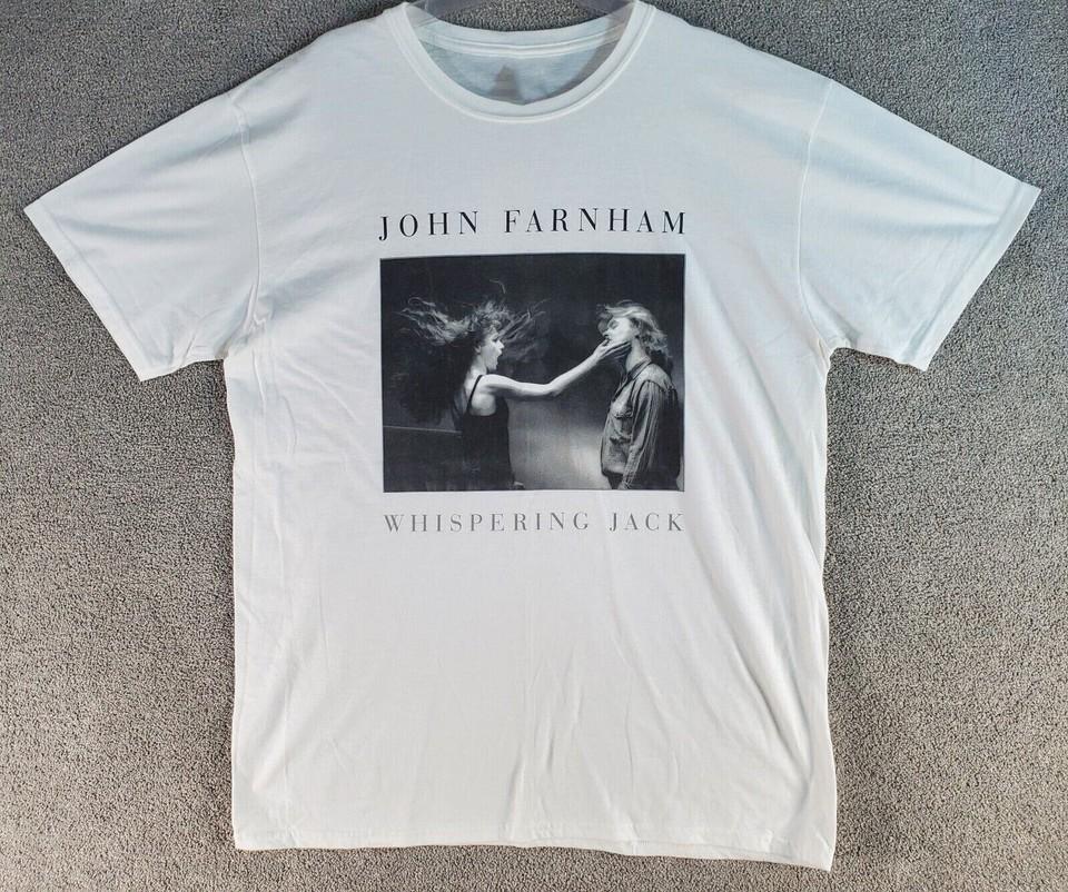 JOHN FARNHAM Whispering Jack Concert 2011 Shirt White Unisex S-2345XL E1344 Unisex T-Shirt XL