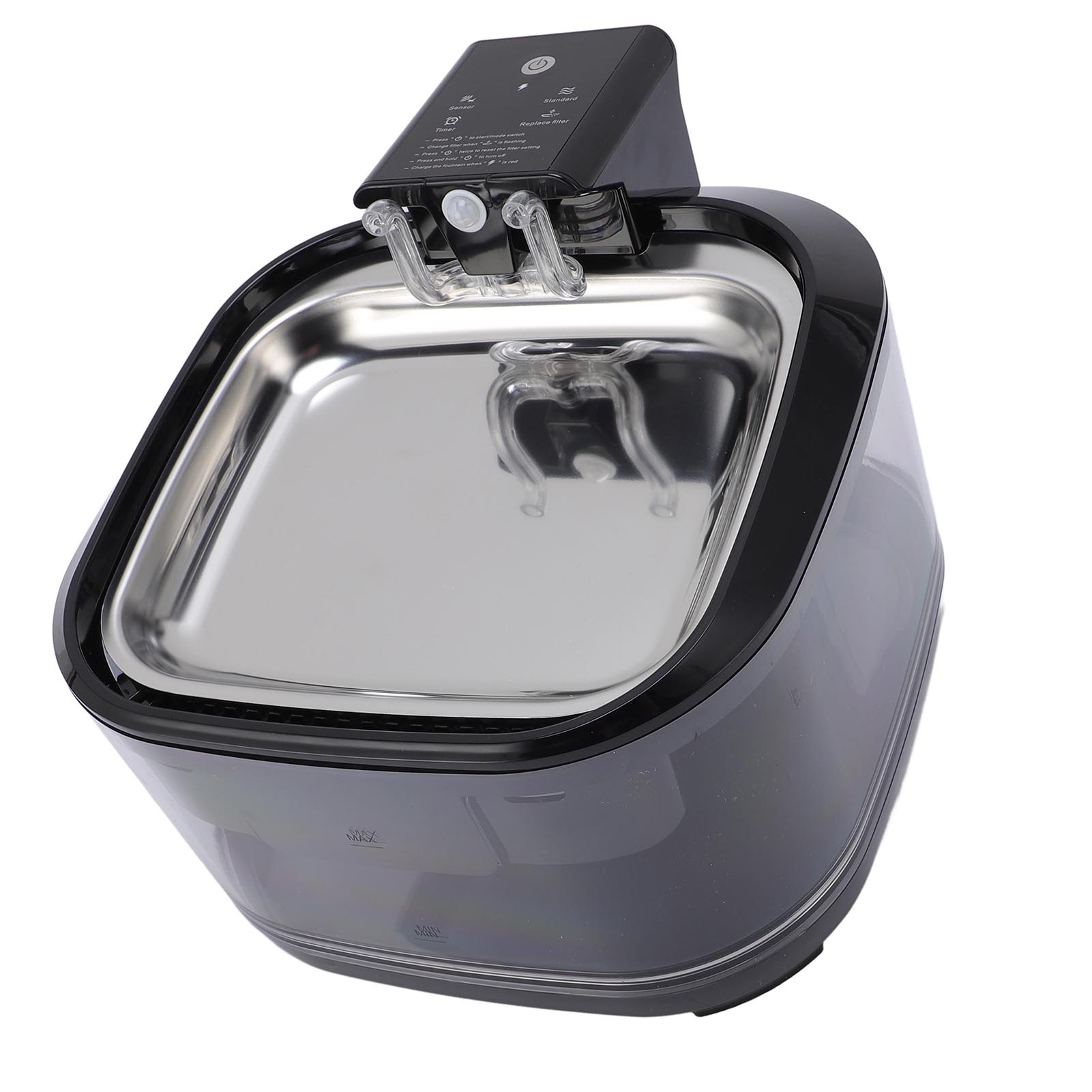 

4.5L Pet Fountain Quiet Circulating Filtration Rechargeable Stainless Steel Bowl Automatic Cat Water Fountain for Dogs Cats