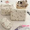 Cartoon Rabbit Makeup Bag Love Blue Skirt Bunny Cosmetic Bag Set Large Capacity Portable Travel Organizer Hand Washable Wash Bag
