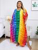 Bohemian Long Dress Women Robe Colorful Classy Lounge Wear House Dress Beach Wrap Outfit Relaxed Fresh Q1546