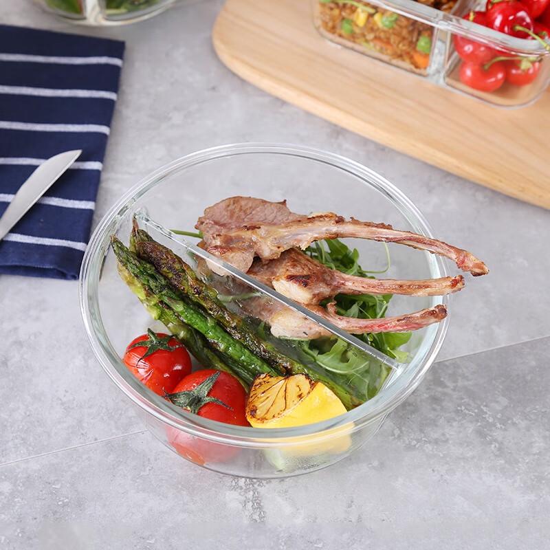 LOCK&LOCK Divided Heat-Resistant Glass Lunch Box