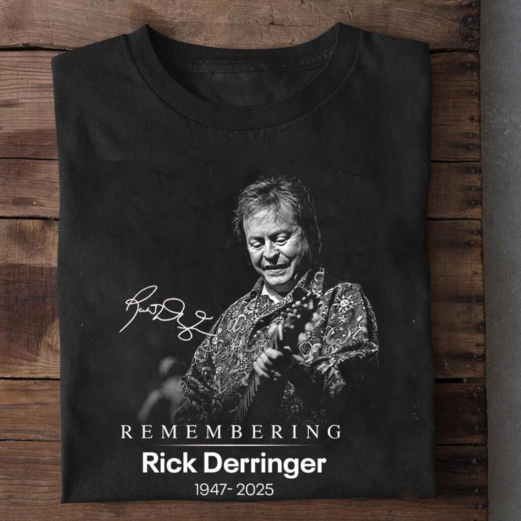 REST IN PEACE Rick Derringer Guitarist Singer 1947-2025 T Shirt Black AC3046