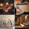 YOUKOYI Desk Lamp with Clamp, Swing Arm Lamp, Flexible Gooseneck Architect Table Lamp - Stepless Dimming, 3 Color Modes, Touch Control, 9W, 1050LUX