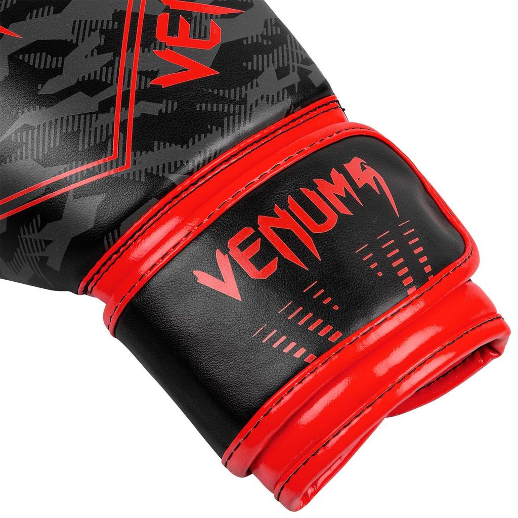 VENUM Okinawa Boxing Okinawa Camo Kids' 2.0 Gloves, (Black/Red) (4oz)
