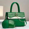 2pcs/set Women's Bags PU Leather Tote with Small Wallet Handbag Purse Patchwork Shoulder Bag Large Capacity Totes Sac A Main