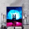 Disney Diamond Painting Elsa and Anna Silhouette Art 5D DIY Rhinestone Diamond Embroidery Cross stitch Home and Wedding Decoration
