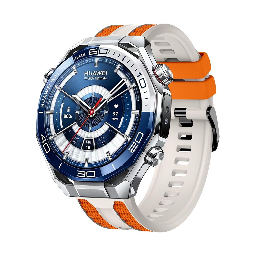 1:1 Original Silicone Strap For Huawei Watch Ultimate 2 Band For GT6 GT5 GT4 GT3 Pro 46mm Two Tones Bracelet 22mm Watchbands